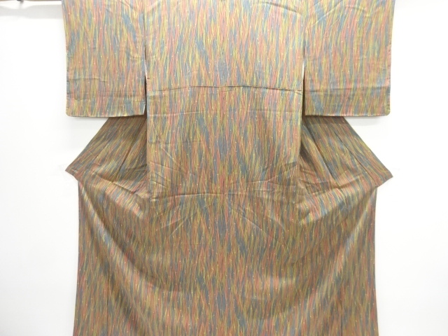 JAPANESE KIMONO / UNUSED KOMON / GEOMETRIC & BAMBOO